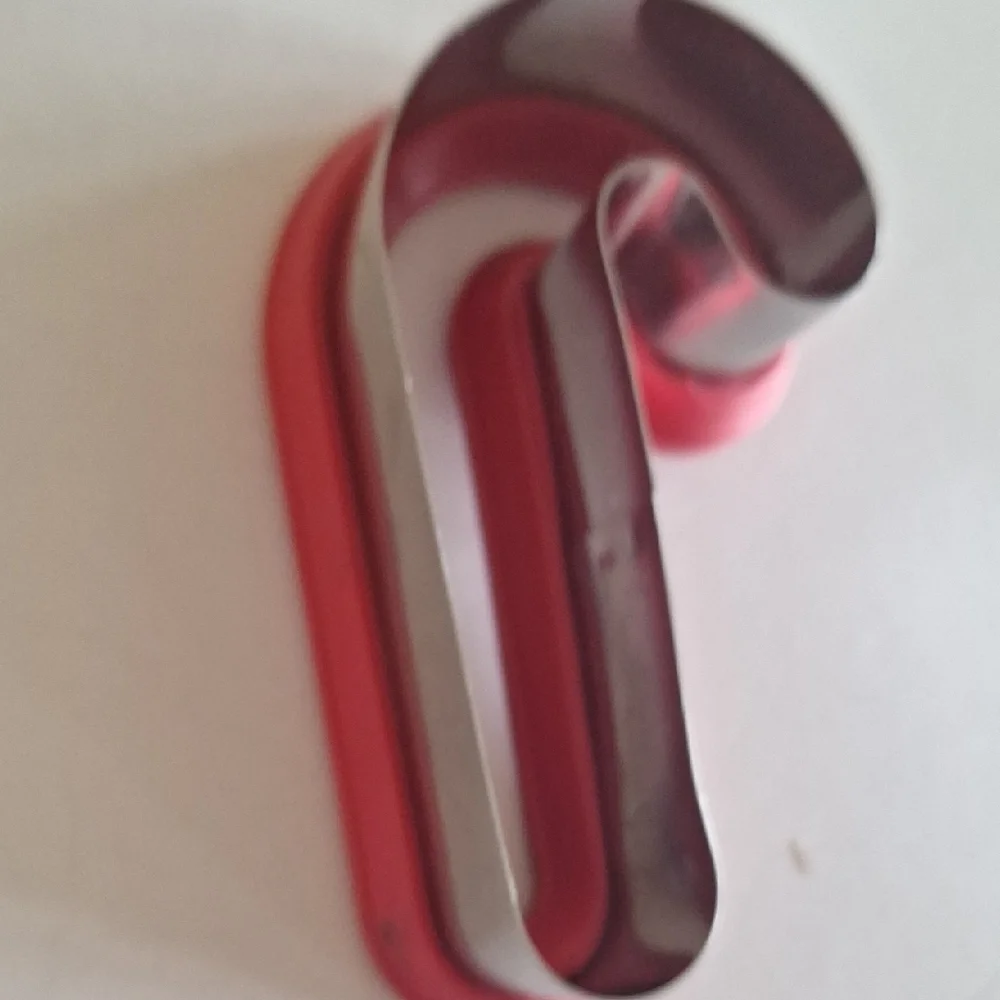 Red Candy Cane Shaped Object